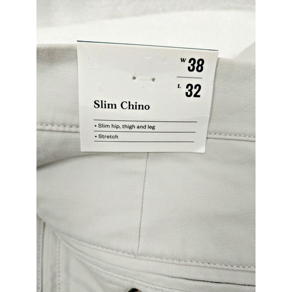 Men's Slim Fit Hennepin Chino Pants Goodfellow & Co Light Taupe 38x32 NWT - Picture 4 of 6